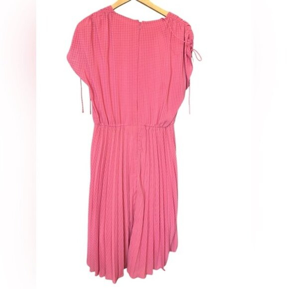 Gal Meets Glam Angelica Pleated Ruched Shoulder Dress Dried Rose Pink Size 10 - Picture 4 of 8